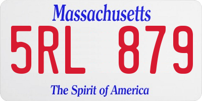 MA license plate 5RL879