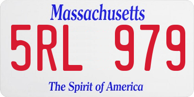 MA license plate 5RL979