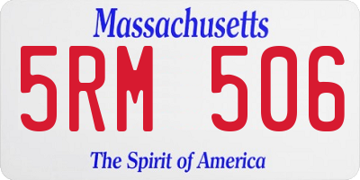 MA license plate 5RM506