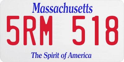 MA license plate 5RM518