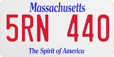 MA license plate 5RN440