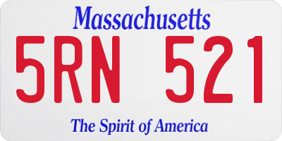 MA license plate 5RN521