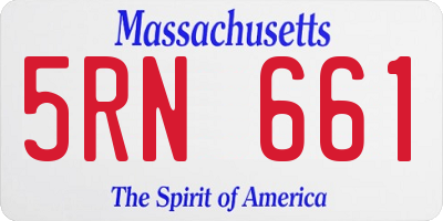 MA license plate 5RN661
