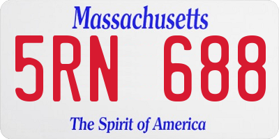 MA license plate 5RN688