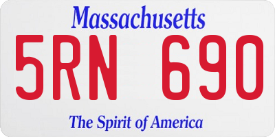 MA license plate 5RN690