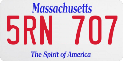 MA license plate 5RN707