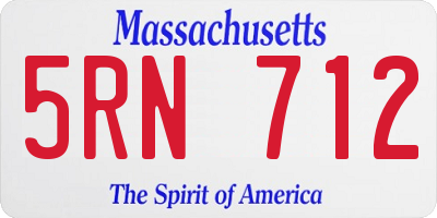 MA license plate 5RN712
