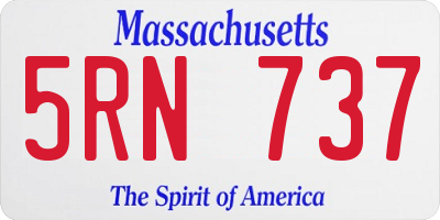 MA license plate 5RN737