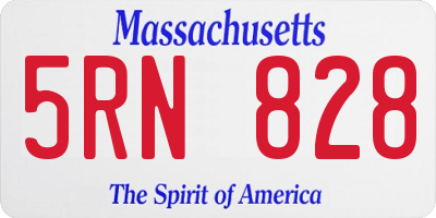 MA license plate 5RN828