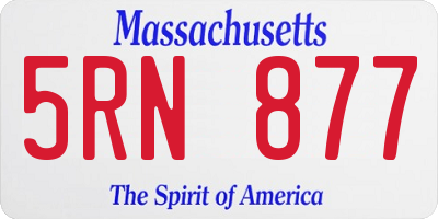 MA license plate 5RN877