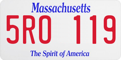 MA license plate 5RO119