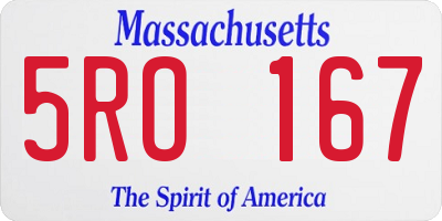 MA license plate 5RO167