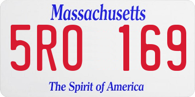 MA license plate 5RO169