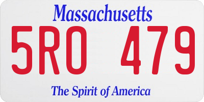 MA license plate 5RO479