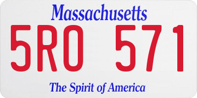 MA license plate 5RO571