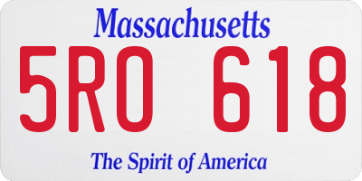 MA license plate 5RO618