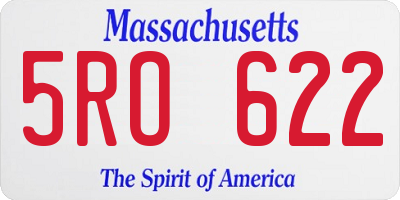 MA license plate 5RO622