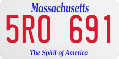 MA license plate 5RO691