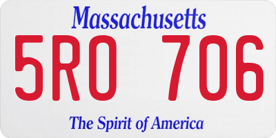 MA license plate 5RO706