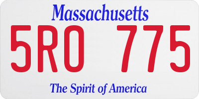 MA license plate 5RO775