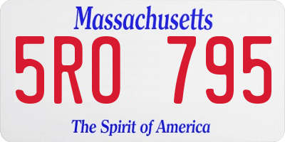 MA license plate 5RO795