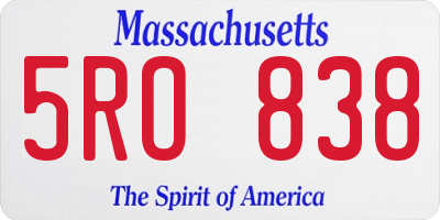 MA license plate 5RO838