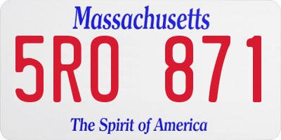 MA license plate 5RO871