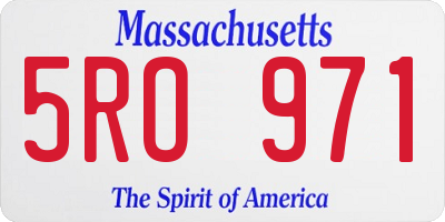 MA license plate 5RO971