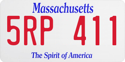 MA license plate 5RP411