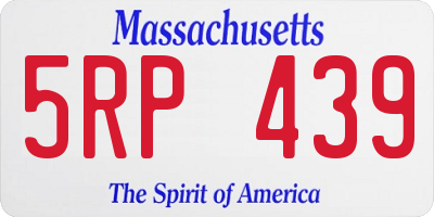 MA license plate 5RP439
