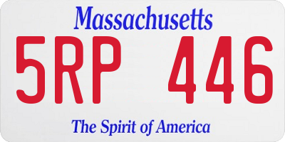 MA license plate 5RP446