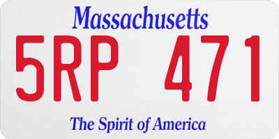 MA license plate 5RP471