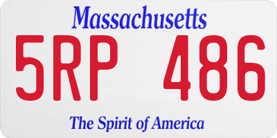 MA license plate 5RP486