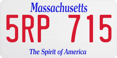 MA license plate 5RP715