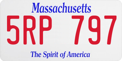MA license plate 5RP797