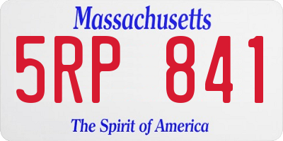 MA license plate 5RP841