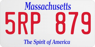 MA license plate 5RP879