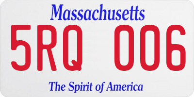 MA license plate 5RQ006