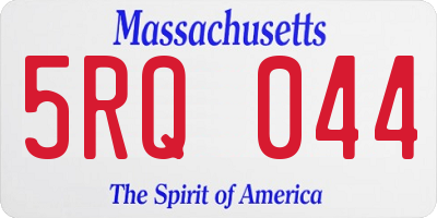 MA license plate 5RQ044
