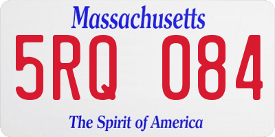 MA license plate 5RQ084
