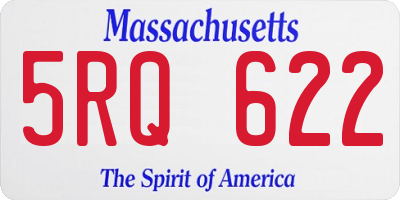 MA license plate 5RQ622