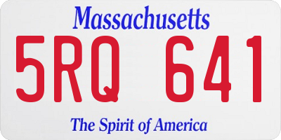 MA license plate 5RQ641