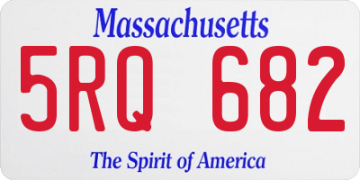 MA license plate 5RQ682