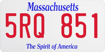 MA license plate 5RQ851