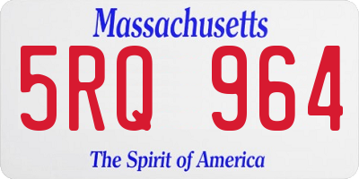 MA license plate 5RQ964