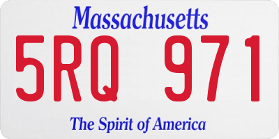 MA license plate 5RQ971