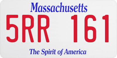 MA license plate 5RR161