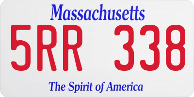 MA license plate 5RR338