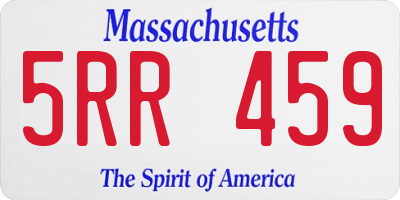 MA license plate 5RR459