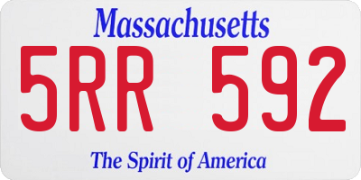 MA license plate 5RR592